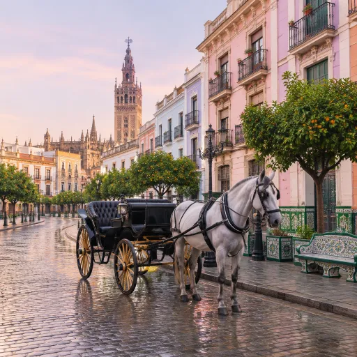 Guía elegante para el paseo en coche de caballos en Sevilla: precio, rutas y hoteles con alma